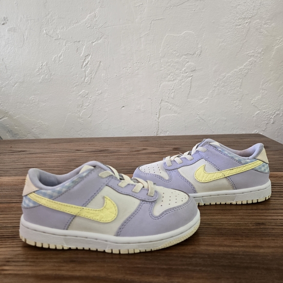 Nike Dunk Low Easter Toddler Size 10c New FJ4643-536 Oxygen Purple Citron Tint - Picture 2 of 12